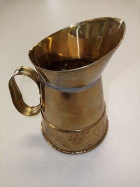 Vintage Hosley Collectable Brass Mini Pitcher for 18" Doll Decor or American Gi